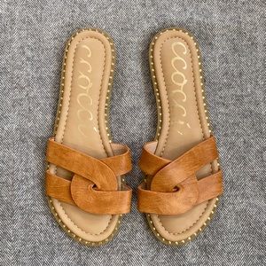 Brianne Twisted Faux Leather Sandal